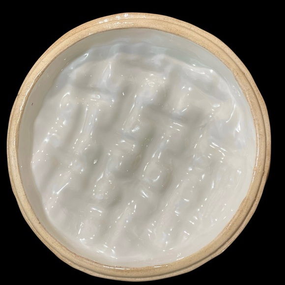 Vintage 1980s Cherry Pie Tart Keeper Unique Pottery Art Covered Dish Platter - Picture 6 of 10